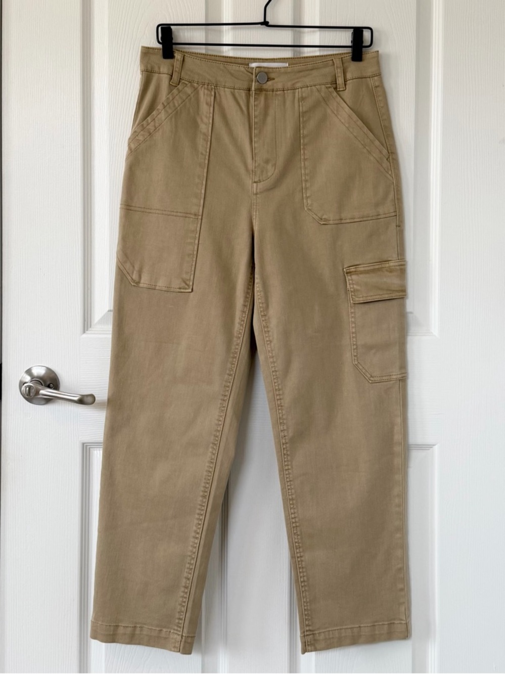 Risen High-Rise Sand Cargo Boyfriend Jeans - Picture 4 of 10